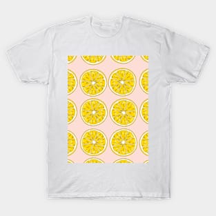 Pink lemon pattern T-Shirt